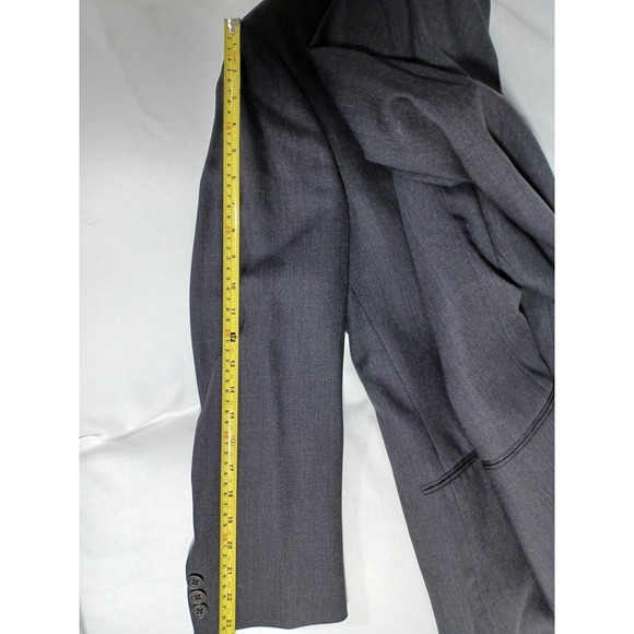 Giorgio Armani Le Collezioni Dress Suit Jacket Pants Mens Large Gray Made Italy - Picture 15 of 16